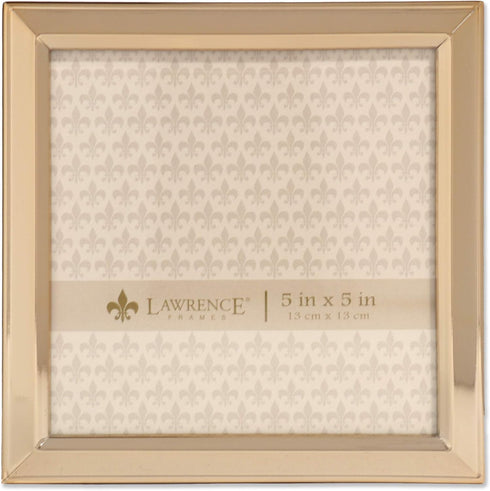 Lawrence Frames 5x5 Gold Metal Classic Bevel Picture Frame...