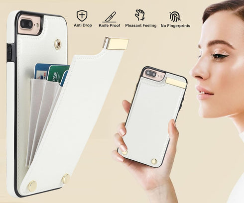 Asuwish Phone Case for iPhone 7plus 8plus 7/8 Plus Wallet Cover with Tempered Glass Screen Protector and Leather Purse Credit Card Holder Slot Cel...