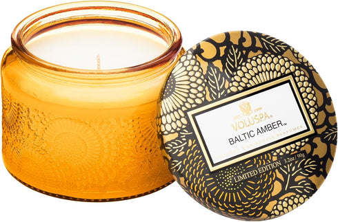 Voluspa Baltic Amber, Petite Candle Jar, 3.2 Ounce, 25 Hour Burn Time, Coconut Wax for Clean Burning, Handcrafted in the USA...