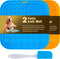 2 PCS Lick Mat for Dogs, Slow Feeder Licking Mat, Anxiety Relief Lick Pad with Suction Cups for Peanut Butter Food Treats Yogurt, Pets Bathing Gro...