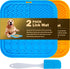 2 PCS Lick Mat for Dogs, Slow Feeder Licking Mat, Anxiety Relief Lick Pad with Suction Cups for Peanut Butter Food Treats Yogurt, Pets Bathing Gro...