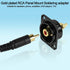 QIANRENON Gold Plated RCA Panel Mount Adapter RCA Female to Solder Terminal AV Connector, D-Panel/XLR Panel Mount, for S/PDIF TV Audio Video Phono...