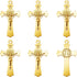 10Pcs Metal Saint Benedict Medals Cross Charm Rosary Center INRI Crucifix Pendant Beads DIY Catholic Jewelry Gifts Necklace Keychain for Men Women...