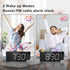 Mesqool Projection Alarm Clock with FM Radio,Large Number Display & Dimmer,USB Charger,Sleep Timer,Battery Backup,Dual Alarms,Clock Radio for Bedr...