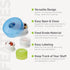 humangear GoTubb | Hard Container | Easy Open | Food-Safe Material, Clear/Green/Blue, Small...