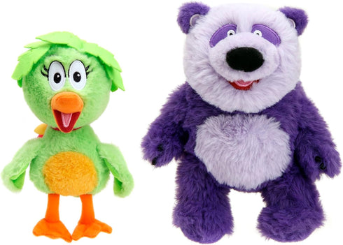 Donkey Hodie 8" Twin Pack Purple Panda & Duck Duck Plush Doll, Toys for Kids...