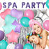 42 Pcs Spa Party Decorations Balloons Spa Theme Birthday Party Supplies Lipstick Cosmetics Balloons for Girls Spa Day Makeup Party (purple)...