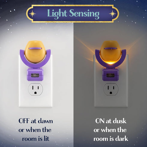 Projectables Disney Wish LED Night Light Plug-in Dusk-to-Dawn Projector Ideal for Kids Girls Boys Nursery Playroom Bathroom Bedroom 80089......
