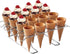 Cupcake Cones Baking Rack, 16-Cavity Stainless Steel Ice Cream Cone Stand Holder Foldable Cake Decorating Pastry Tray Waffle Cones Holder for Baki...