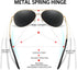 BOTPOV Aviator Sunglasses for Men Women Polarized UV400 Protection Mirrored Lens Metal Frame with Spring Hinges…...
