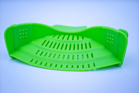 Adjustable Snap On Strainer for Pots, Pans, & Bowls - Food Grade Silicone and Heat Resistant Clip Colander Straining Pasta, Fruits, Vegetables, Li...