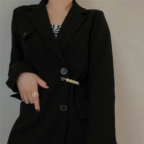 2Pieces Safety Pins Faux Pearl Brooch Pins for Women for Collar Sweater Shirt Shawl Lapel Pin...