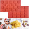 Aswewamt 2 Pcs Rectangle Round Waffle Silicone Mold 18-Cavity 20-Cavity Mini Waffle Cookie Chocolate Candy Fondant Baking Mold for Mini Muffin Des...