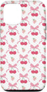 iPhone 13 Coquette Cherry and Bow Pattern with Pink Bows Case...