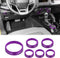 Hoolcar Air Conditioner Headlight 4WD Switch Knob Cover Aluminum Alloy 4 Wheel Driver Trailer Gear Switch Knob Cover Compatible with 2021-2022 For...