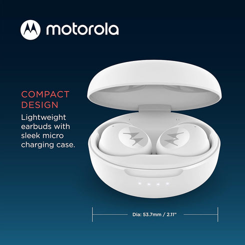Motorola Moto Buds 150-True Wireless Bluetooth Earbuds w/Smart Touch-Control, Compact Charging Case - Ergonomic Design, IPX5 Water Resist, Comfort...