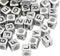 Honbay 78PCS Metal Silver Letters Alphabet Cube A-z Cube Spacer Beads Cub 7mm...