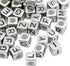 Honbay 78PCS Metal Silver Letters Alphabet Cube A-z Cube Spacer Beads Cub 7mm...