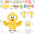 77Pcs Easter Chicks Handprint Bulletin Board Decoration Set, Chick It Out It’s Easter Cutout Chalkboard Wall Decor, Party Border Trim Supply for E...