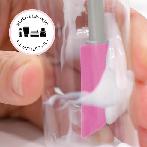 S&T INC. Makeup Spatula and Spoon, Large Silicone Spatula and Mini Spoon Spatula Set for Cosmetics, Shampoo, Hair Care, and Skin Care Products, 2 ...