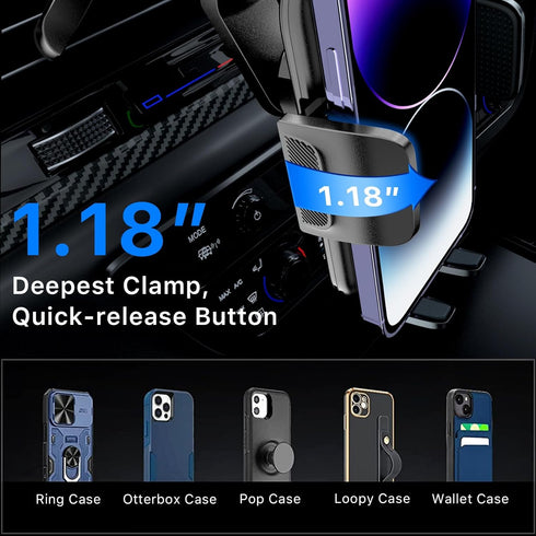 MYBAT PRO Phone Vent Mount for Car Cell Phone Holder Car Easy Clamp Hands-Free Universal Compatible with iPhone 15 14 13 12 Pro Max, Samsung S23 A...