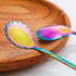 8 Pieces Flower Spoon Coffee Teaspoon Set Stainless Steel Tableware Creative Sugar Spoon Tea Spoon Stir Bar Spoon Stirring Spoon, 8 Different Patt...