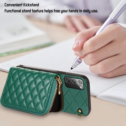 Furiet Detachable Crossbody Wallet Case for Samsung Galaxy Note 20 5G with Zipper Purse, Multi Card Slots, PU Leather Stand Shockproof Cell Phone ...