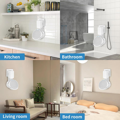 Wall Mount Holder for Echo Pop, Outlet Hanger Stand for Echo Pop, Built-in Cable Management, White...