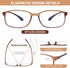 AQWANO 4-Pack Reading Glasses Mens Women 2.0 Computer Blue Light Blocking, Lightweight TR90 Flexible Frame Anti Glare Eye Strain Readers Eyeglasse...