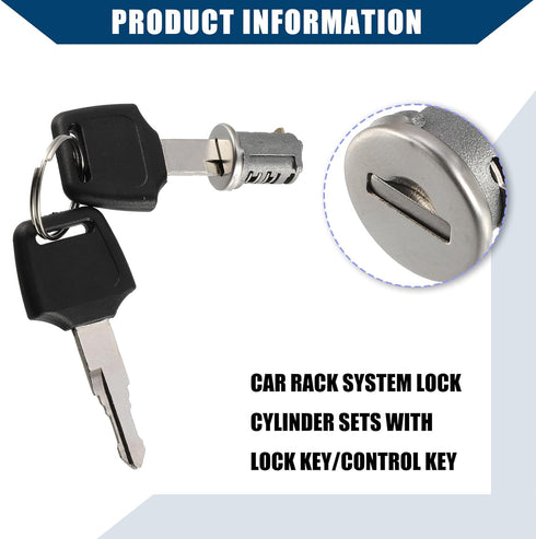 Car Roof Rack Lock Cylinder Lock Core Replace for Yakima Car Rack System Components/Metal Lockable Cylinders Core Lock Kit W/Lock Key and Control ...