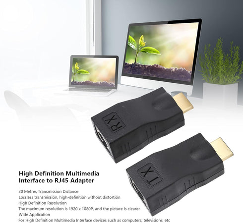 to RJ45 Adapter Extender, Network Connector Ethernet Cat5e Cat6 Extender for HDTV HD TV DVD Monitor Projector...