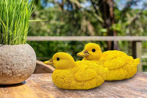 C&F Garden Decor Outdoor Polyresin Floating Ducks-A Pair statue 14005 12 * 7 * 6.5 cm...