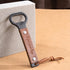 Hand Forged Beer Bottle Opener, Handmade Wrought Iron Metal Bottle Opener, Antique Finish Leather Handle Opener, Unique Beer Gifts for Men Him Dad...