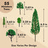 Bright Creations 55-Pieces of Miniature Model Trees for Diorama Supplies, Scenery, Landscape, DIY Projects, Arts and Crafts, Train Village, Railro...