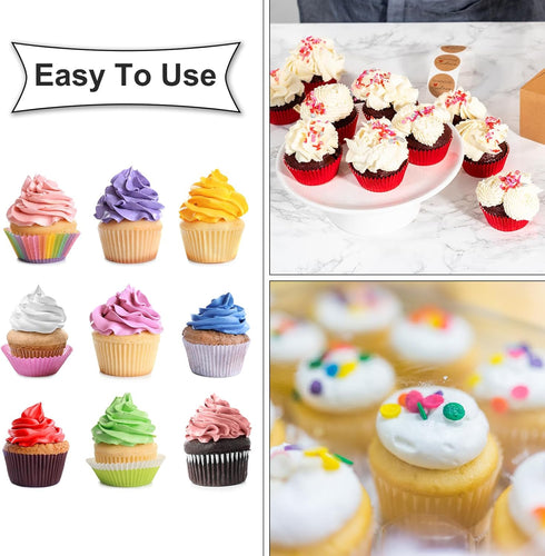 uxcell 100 Pcs Cupcake Liners, Muffins Paper Baking Cups Wrappers Standard Greaseproof for Baking Cupcake Wrapper, Yellow...