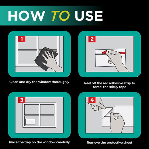 Window Fly Trap (26 Pack) XL Traps, Indoor for Home, Sticky Traps for Flying Bugs, Insects, Gnats, Moths and Fruit Flies, Non-Toxic, Waterproof, a...