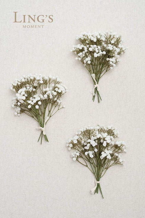 Ling's Moment Artificial Baby's Breath, 18pcs Gypsophila Greenery Spray White Flowers for Wedding Bouquet/Centerpieces/boutonnieres/Corsage and Fl...