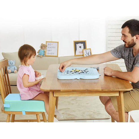 Toddler Booster Seat for Dining Table, Double Safe Adjustable Straps Portable Booster Seat Dining Table, PU Washable Kids Booster Seats, Portable ...
