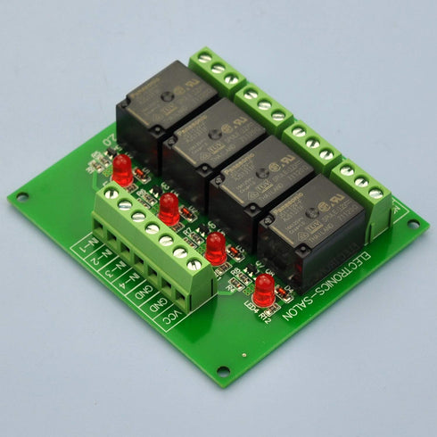 Electronics-Salon 4 SPDT 10Amp Power Relay Module, DC 12V Version....