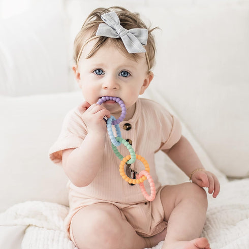 Ryan & Rose Cutie Clinks Attachable Teether Chew Toy for Babies (Mosaic)...