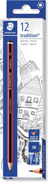 STAEDTLER 110-3B Tradition Graphite Pencil for Drawing & Sketching - 3B (Box of 12), Black...