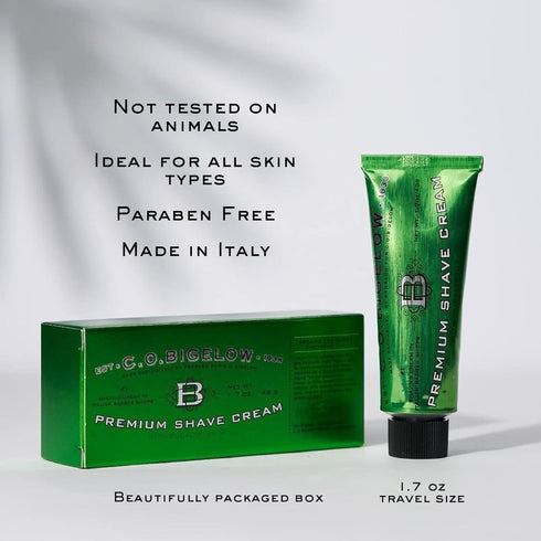 C. O. Bigelow C.O. Bigelow Travel Shaving Cream for Men, Moisturizing Shave Cream with Eucalyptus and Coconut Oil, Shaving Cream Mens Skin Care an...