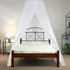 Bed Canopy Mesh Netting with Fluorescent Stars for Girls Kids Glow in Dark Hanging Bed Dome Canopy Crib Tent Easy Installation Mosquito Net for Si...
