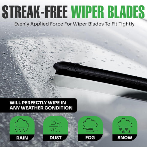 lebogner Wiper Blades 22 Inch + 22 Inch Pack of 2 All-Seasons Automotive Replacement Windshield Wiper Blades For My Car, Stable And Quiet Silicone...