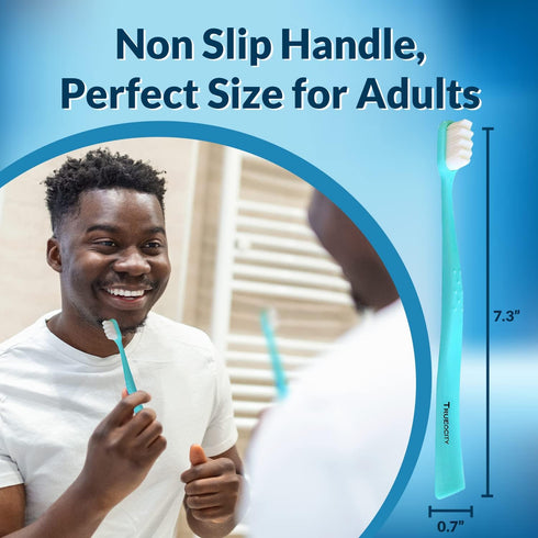 Extra Soft Toothbrushes for Adults, Nano Toothbrush 20,000 Ultra Fine Bristles for Sensitive Gums, Gentle Adult Toothbrush for Gum Care, Deep Clea...