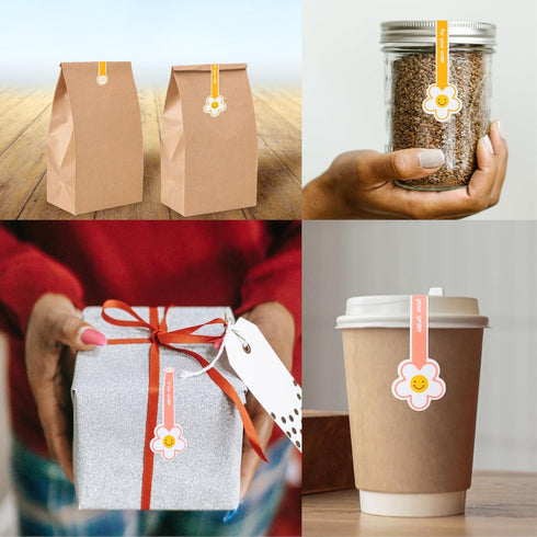 Beyonday 200pcs Handmade Lollipop Baking Stickers, Long Label Sealing Stickers for Cake Box/Tins/Jars/Coffee Cups/Bottles, Self-Adhesive Bakery St...