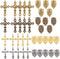 SUNNYCLUE Tibetan Style Rosary Cross Charms and Center Miraculous Medal Easter Vintage Cross Crucifix Pendants Oval Chandelier Links Bronze Connec...