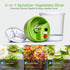 5 in1 Handheld Spiralizer Vegetable Slicer, Green, Plastic, ABS, Stainless Steel...