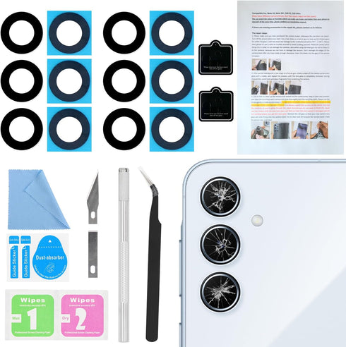 2PCS Galaxy A55 Back Rear Camera Lens Glass Replacement, ASDAWN Back Lens Glass for Samsung Galaxy A55 6.6 inches All Carriers with Free Lens Film...