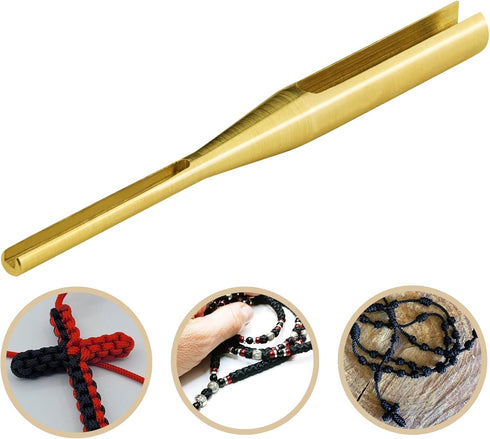 Fgnaic Brass Dual-Head Rosary Cord Knotting Tool, Rosary Maker Tool, Brass Knot Tool Supplies for Making Rosaries...
